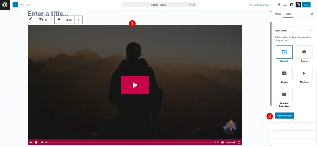Tạo video trong Presto Player cho FluentCommunity