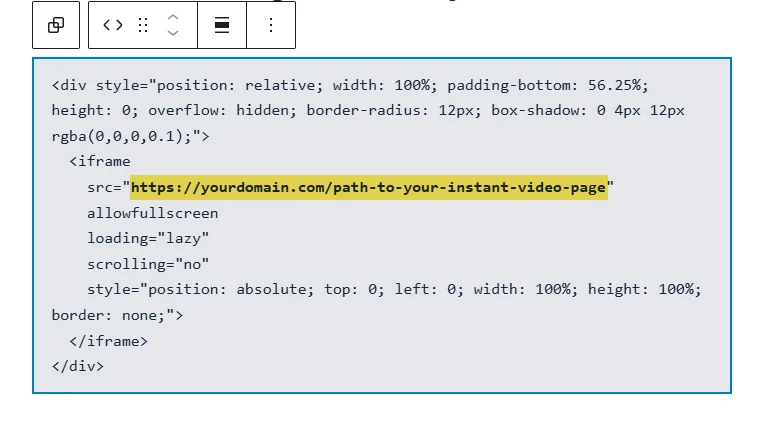 Tạo mẫu khối với Mã HTML tùy chỉnh 2